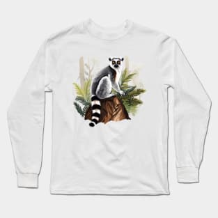 Adorable Lemur Long Sleeve T-Shirt